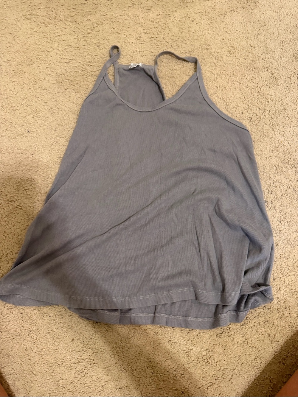 Women's Light Gray Racerback Tank Top